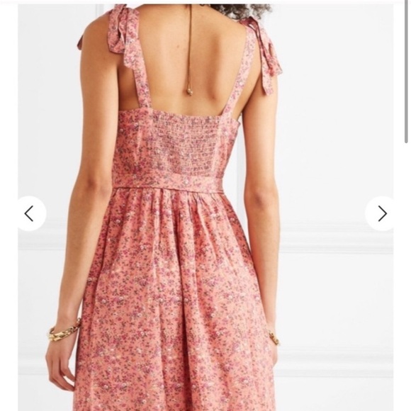 J Crew Peasant Cottagecore Ditsy Floral Maxi Long Dress Pink Sweetheart Coquette - Picture 10 of 17